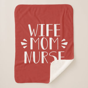 Ehefrau-Mama-Krankenschwester-Grafik Sherpadecke
