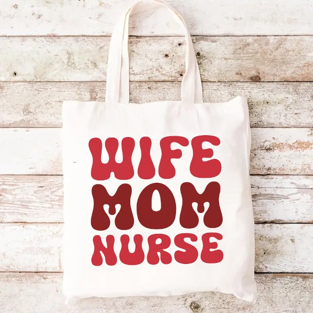 Ehefrau Mama Krankenschwester Tote Tasche, Abschlu Tragetasche (wife mom nurse tote, nurse tote bag, nurse graduation gift, wife gift bag, mom tote bag, mom gift)