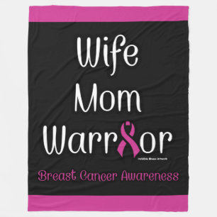 Ehefrau Mama Krieger...Brustkrebs Fleecedecke