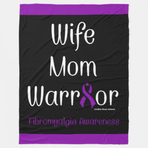 Ehefrau Mama Krieger...Fibro Fleecedecke