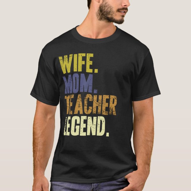Ehefrau Mama Lehrerin Mutter Lehrerin 3 T-Shirt (Vorderseite)