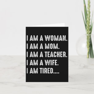 Ehefrau Mama Lehrerin Shirt Niedliche Mama Lehre Karte