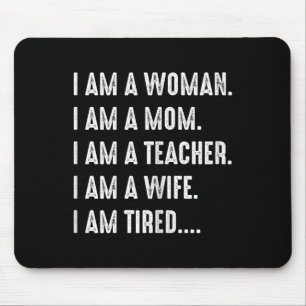Ehefrau Mama Lehrerin Shirt Niedliche Mama Lehre Mousepad