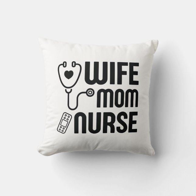 Ehefrau Mama Nurse Kissen (Vorderseite)