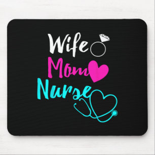 Ehefrau Mama Nurse Womens Rn LPN Mütter Tagesgesch Mousepad