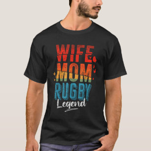 Ehefrau Mama Rugby Legende Muttertag Retro Vintage T-Shirt