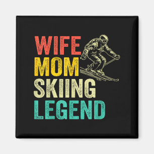 Ehefrau Mama Skilegende vintage Muttertag lustig Magnet