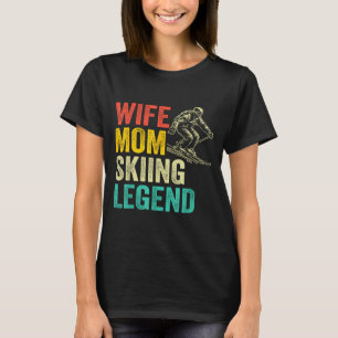 Ehefrau Mama Skilegende vintage Muttertag lustig T-Shirt