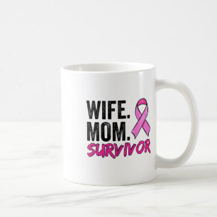 Ehefrau Mama Survivor Apparel Brustkrebs Bewusstse Kaffeetasse