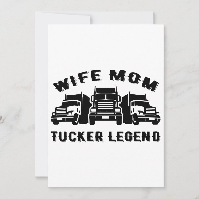 Ehefrau Mama Trucker Legend Quotes Einladung (Vorderseite)