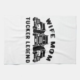 Ehefrau Mama Trucker Legend Quotes Geschirrtuch