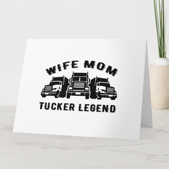 Ehefrau Mama Trucker Legend Quotes Karte (Vorderseite)
