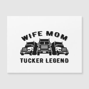 Ehefrau Mama Trucker Legend Quotes Magnetkarte
