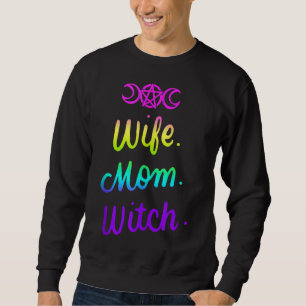 Ehefrau Mama Witzige Halloween Frauengeschenke Hex Sweatshirt