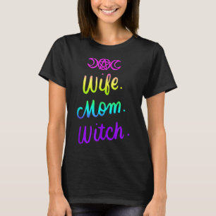 Ehefrau Mama Witzige Halloween Frauengeschenke Hex T-Shirt
