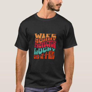 Ehefrau Mami Protector Lucky eine Mutter T-Shirt