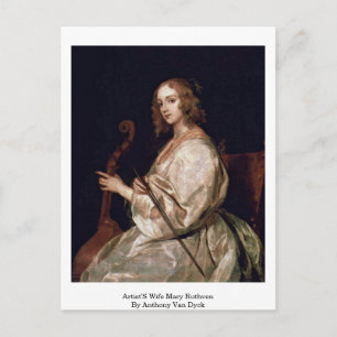 Ehefrau Mary Ruthven von Anthony Van Dyck Postkarte