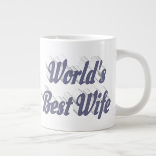 Ehefrau mit grauem Halbtext Jumbo-Tasse