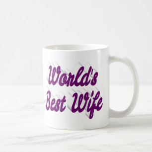 Ehefrau mit lila halb Text Kaffeetasse