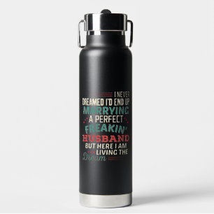 Ehefrau mit Sarkasmus und Perfektion - Benutzerdef Trinkflasche