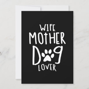 Ehefrau Mutter Hund Lover Muttertagsgeschenk Einladung