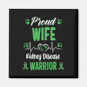 Ehefrau Nierenerkrankung Warrior Awareness Ribbon Magnet