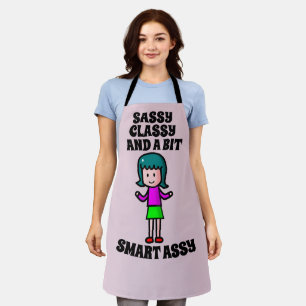  Ehefrau ODER MAMA SASSY CLASSY SMART ASSY RETRO S Schürze