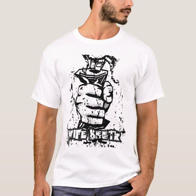 EHEFRAU-SCHLÄGER-MANN-' S-T-SHIRT T-Shirt (Vorderseite)