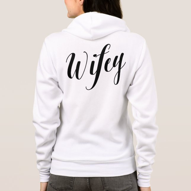 Ehefrau Schwarz Script Sweatshirt (Rückseite)