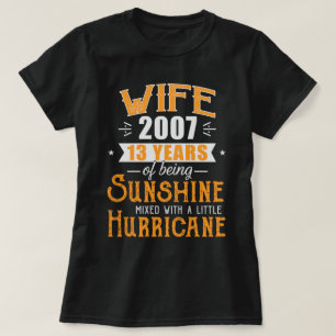 Ehefrau seit 2007 Geschenk, 13 Jahre Hochzeitsfeie T-Shirt