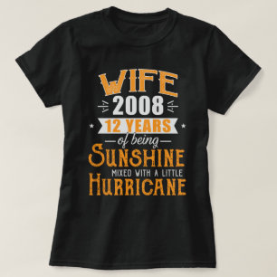 Ehefrau seit 2008 Geschenk, 12 Jahre Hochzeitsfeie T-Shirt