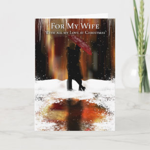 Ehefrau Stilvolle Weihnachtskarte mit Paar Feiertagskarte