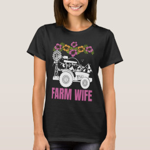 Ehefrau-Traktoren Bauer Landwirtschaftliche Zugmas T-Shirt