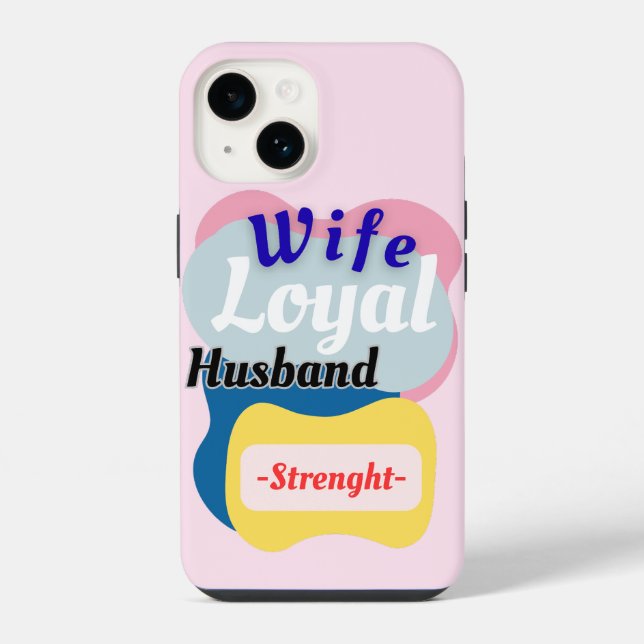 Ehefrau, treuer Ehemann, Stärke iPhone Hülle (Rückseite)