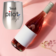 Ehefrau-Typografie und Flugzeug, einfach, Minimali