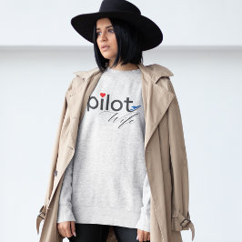 Ehefrau-Typografie und Flugzeug, einfach, Minimali Sweatshirt