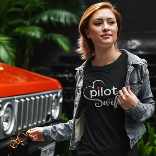 Ehefrau-Typografie und Flugzeug, einfach, Minimali Tri-Blend Shirt