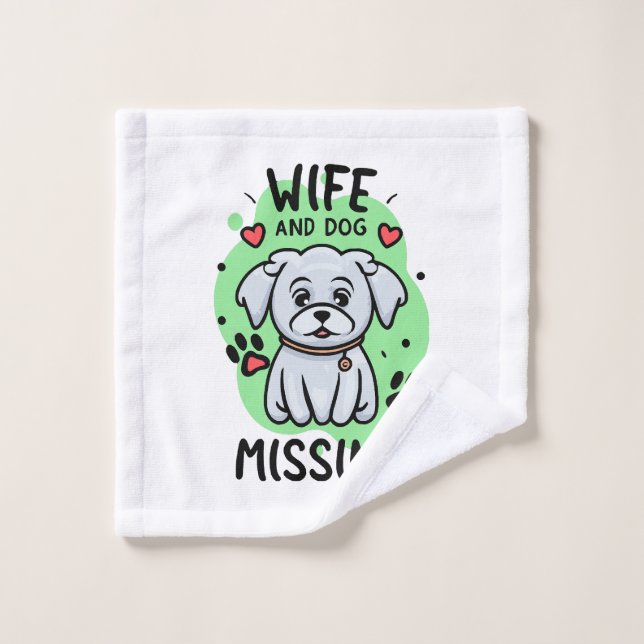 Ehefrau und Hund Vermisst Waschlappen (Waschlappen)