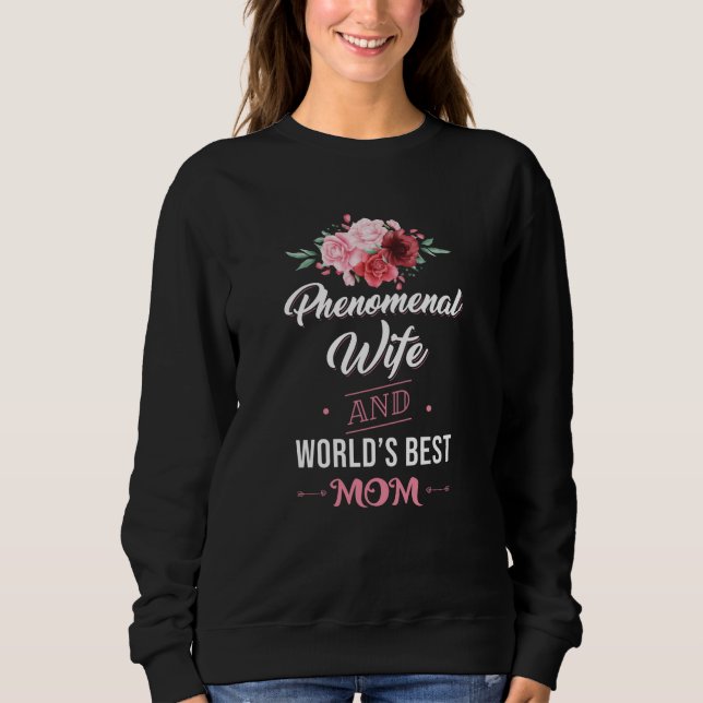 Ehefrau und Mutter beste Mama Sweatshirt (Vorderseite)