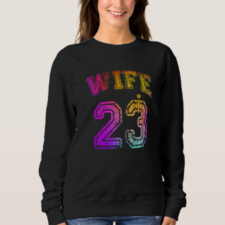 Ehefrau Verlobungsfeier Ehefrau Matching 2023 Hoch Sweatshirt
