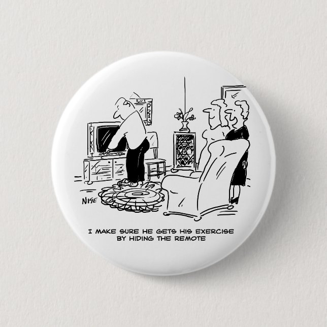 Ehefrau Versteckt die Remote-Kontrolle des Fernseh Button (Vorderseite)