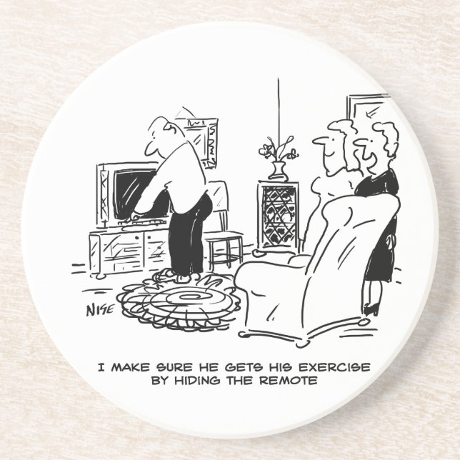 Ehefrau Versteckt die Remote-Kontrolle des Fernseh Getränkeuntersetzer (Vorne)