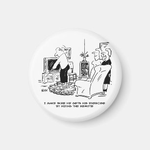 Ehefrau Versteckt die Remote-Kontrolle des Fernseh Magnet