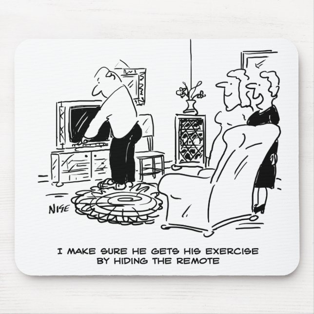 Ehefrau Versteckt die Remote-Kontrolle des Fernseh Mousepad (Vorne)