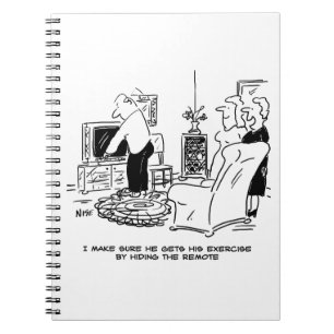 Ehefrau Versteckt die Remote-Kontrolle des Fernseh Notizblock