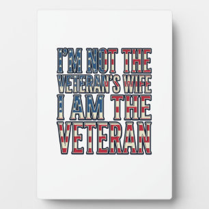 Ehefrau-Veteran Zitat Patriotisches Vintage-Vektor Fotoplatte