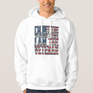 Ehefrau-Veteran Zitat Patriotisches Vintage-Vektor Hoodie