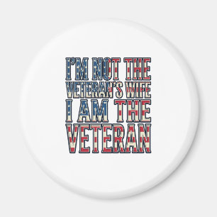 Ehefrau-Veteran Zitat Patriotisches Vintage-Vektor Magnet