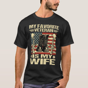Ehefrau Veteranen Tag Mein Lieblingsveteran ist me T-Shirt