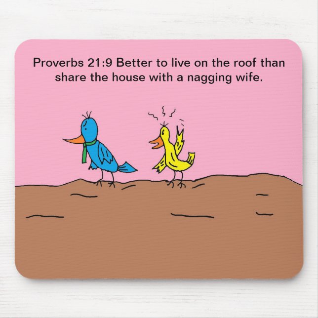 Ehefrau-Vogel wütend am Ehemann Mousepad (Vorne)